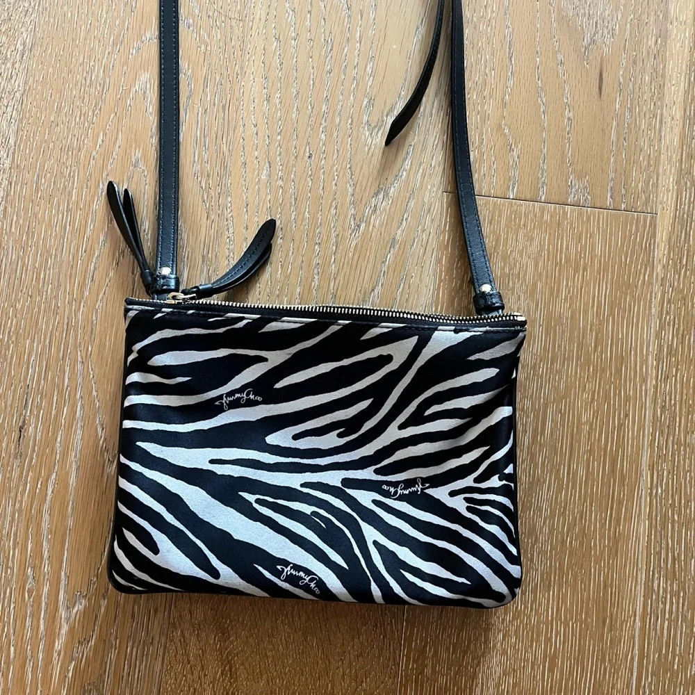 Jimmy Choo Black and White Zebra Crossbody Bag used - Picture 7 of 13